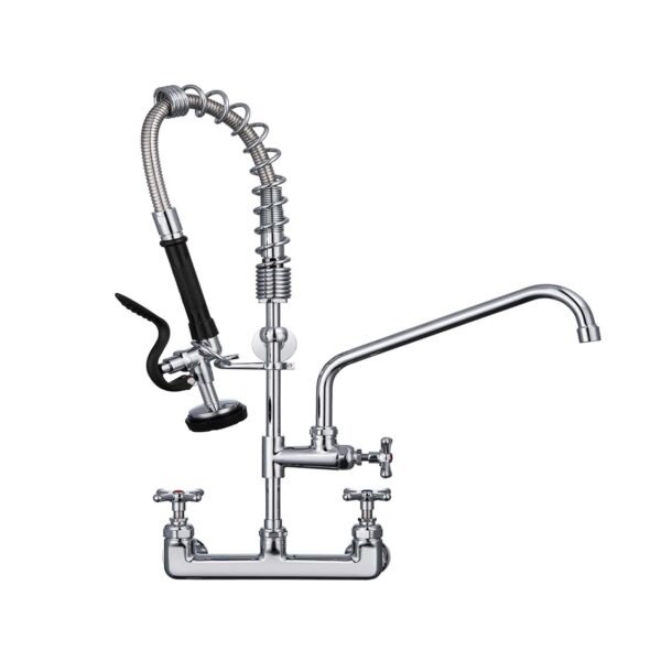 21 Inch Commercial Kitchen Sink Faucet with Pull Down Pre-Rinse Sprayer