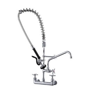 36 Inch Commercial Kitchen Sink Faucet with Pull Down Pre-Rinse Sprayer