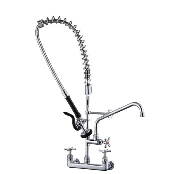 36 Inch Commercial Kitchen Sink Faucet with Pull Down Pre-Rinse Sprayer