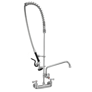 47 Inch Commercial Kitchen Sink Faucet with Pull Down Pre-Rinse Sprayer