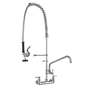 43 Inch Commercial Kitchen Sink Faucet with Pull Down Pre-Rinse Sprayer