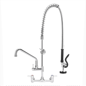 43 Inch Commercial Kitchen Sink Faucet with Pull Down Pre-Rinse Sprayer