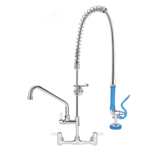 43 Inch Commercial Kitchen Sink Faucet with Pull Down Pre-Rinse Sprayer