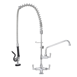 36 Inch Commercial Kitchen Sink Faucet with Pull Down Pre-Rinse Sprayer