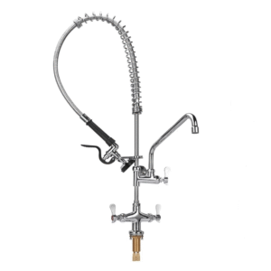 36 Inch Commercial Kitchen Sink Faucet with Pull Down Pre-Rinse Sprayer