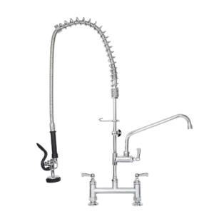 36 Inch Commercial Kitchen Sink Faucet with Pull Down Pre-Rinse Sprayer