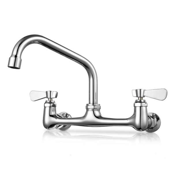 Kitchen Commercial Sink Faucet Double Handle